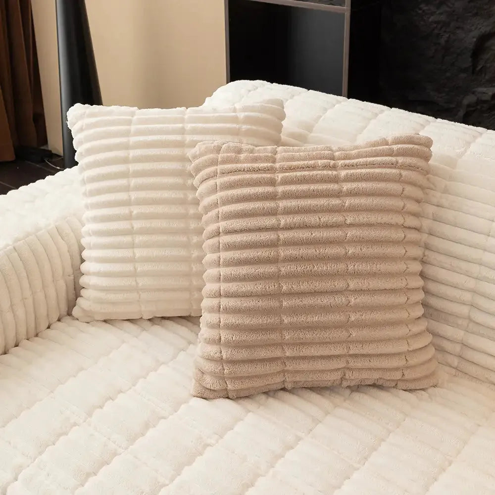 Housse antidérapante en flanelle pour canapé, d'une seule pièce